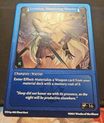 Grand Archive TCG Kickstarter Promo Lorraine Blue Metal Card #590