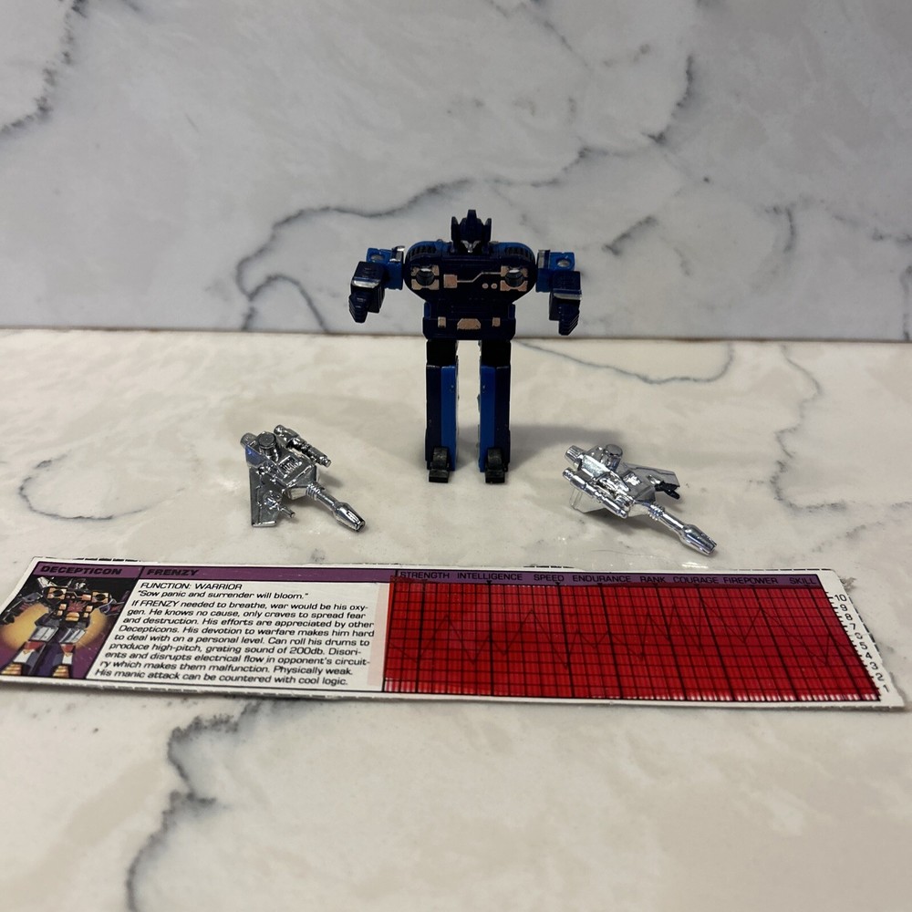 Frenzy Cassette SILVER 100% Complete 1984 Vintage Hasbro G1 Transformers READ