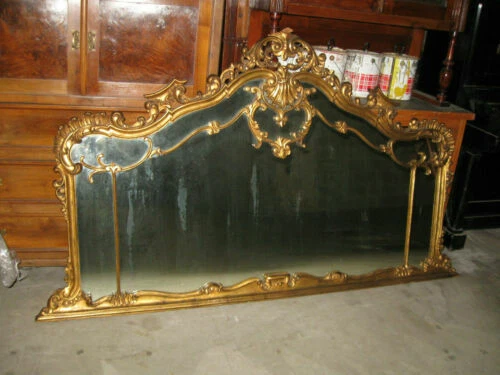 Miroirs du XIXe siècle dorés et rectangulaires