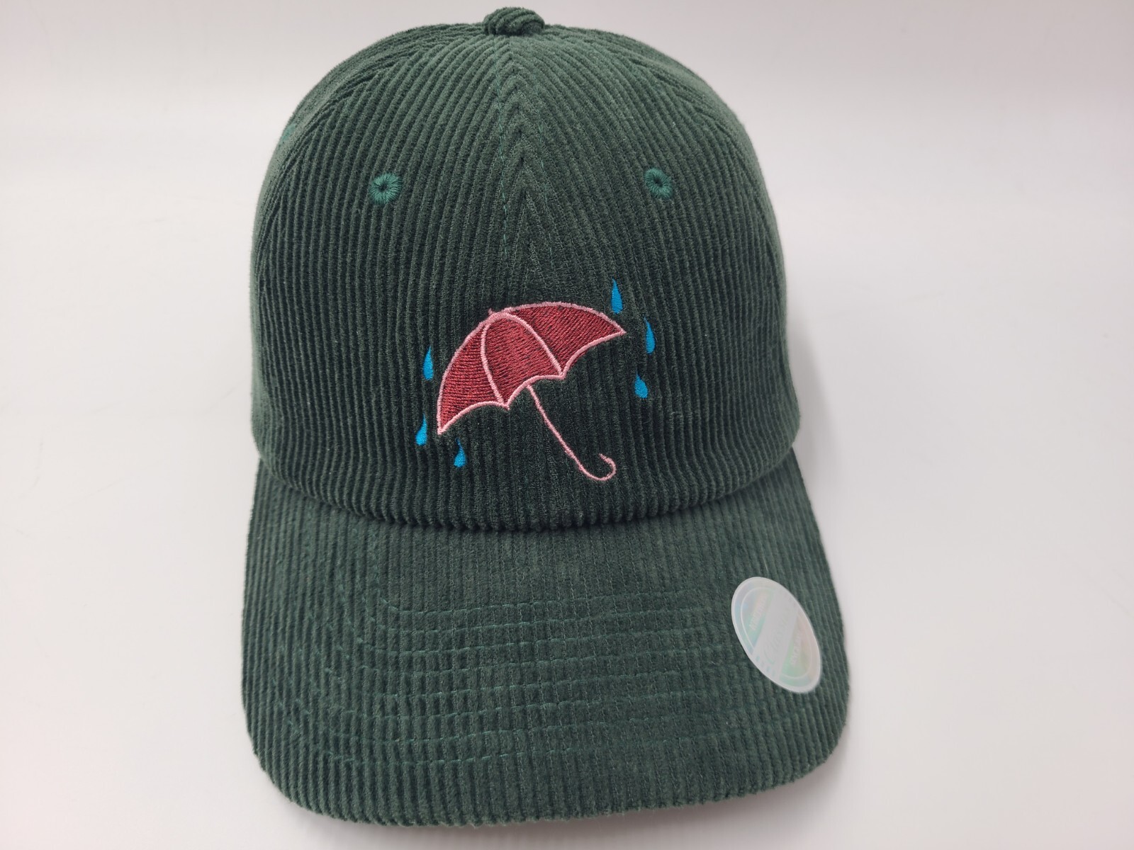 Umbrella Raining Corduroy KB Ethos Adjustable Strapback Hat for Men & Women in Green