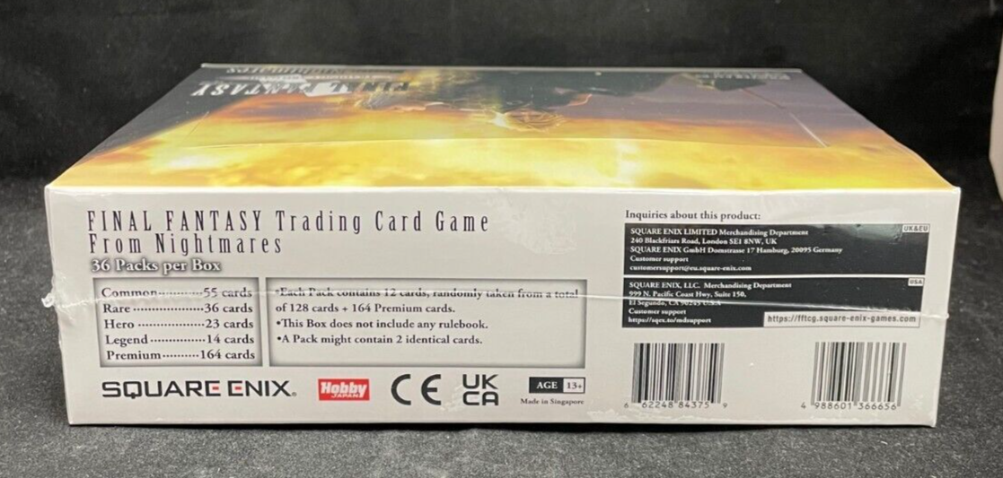 Final Fantasy TCG: From Nightmares Booster Box BRAND NEW ENGLISH Final Fantasy TCG: From Nightmares Booster Box BRAND NEW ENGLISH