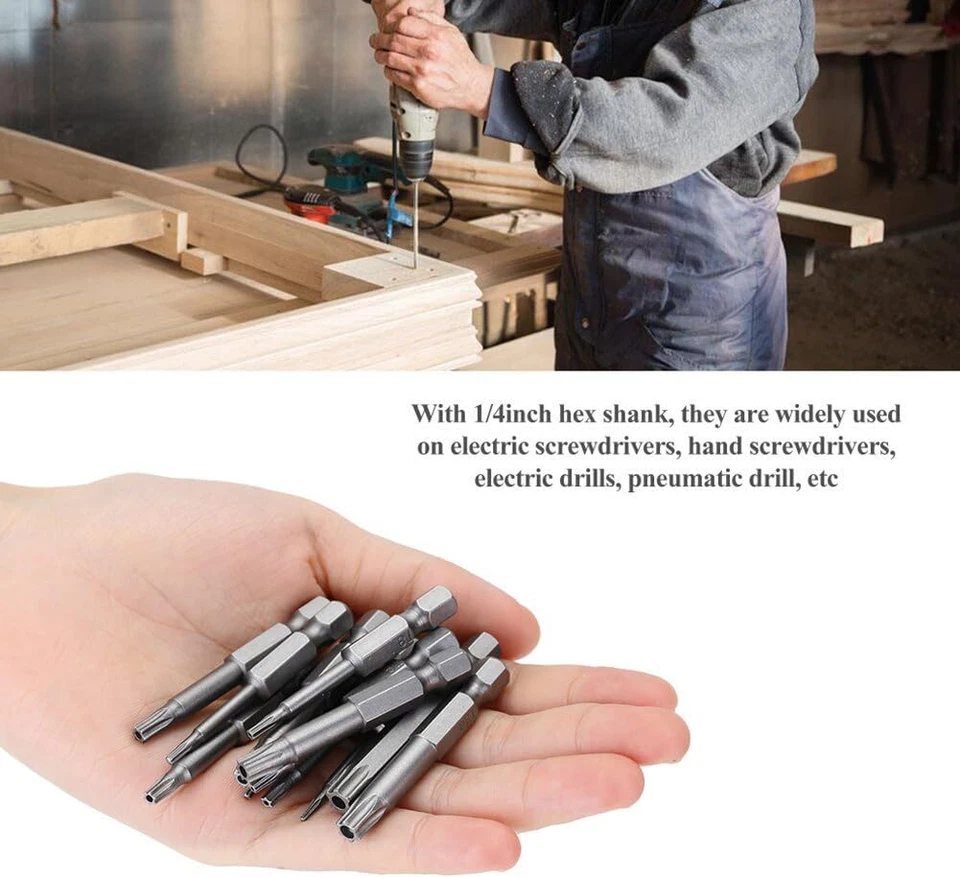 Security Torx Bit Set +Hex Key Allen Bit Set-For Power Drill & Impact Driver Lot - Image 4 of 4