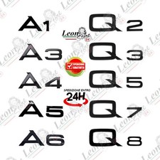 Logo Scritta Posteriore per Audi Nero Lucido Sigla A1 A3 A4 A5 A6 Q2 Q3 Q5 Q7 Q8