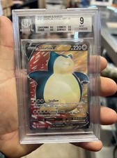Pokémon TCG Snorlax V Sword & Shield Base Set 197/202 Full Art BGS 9 Mint PSA