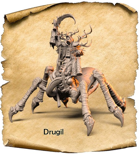 Drugil | Spider Demon of Decay | ZKino | RPG D&D Pathfinder Wargaming Miniature
