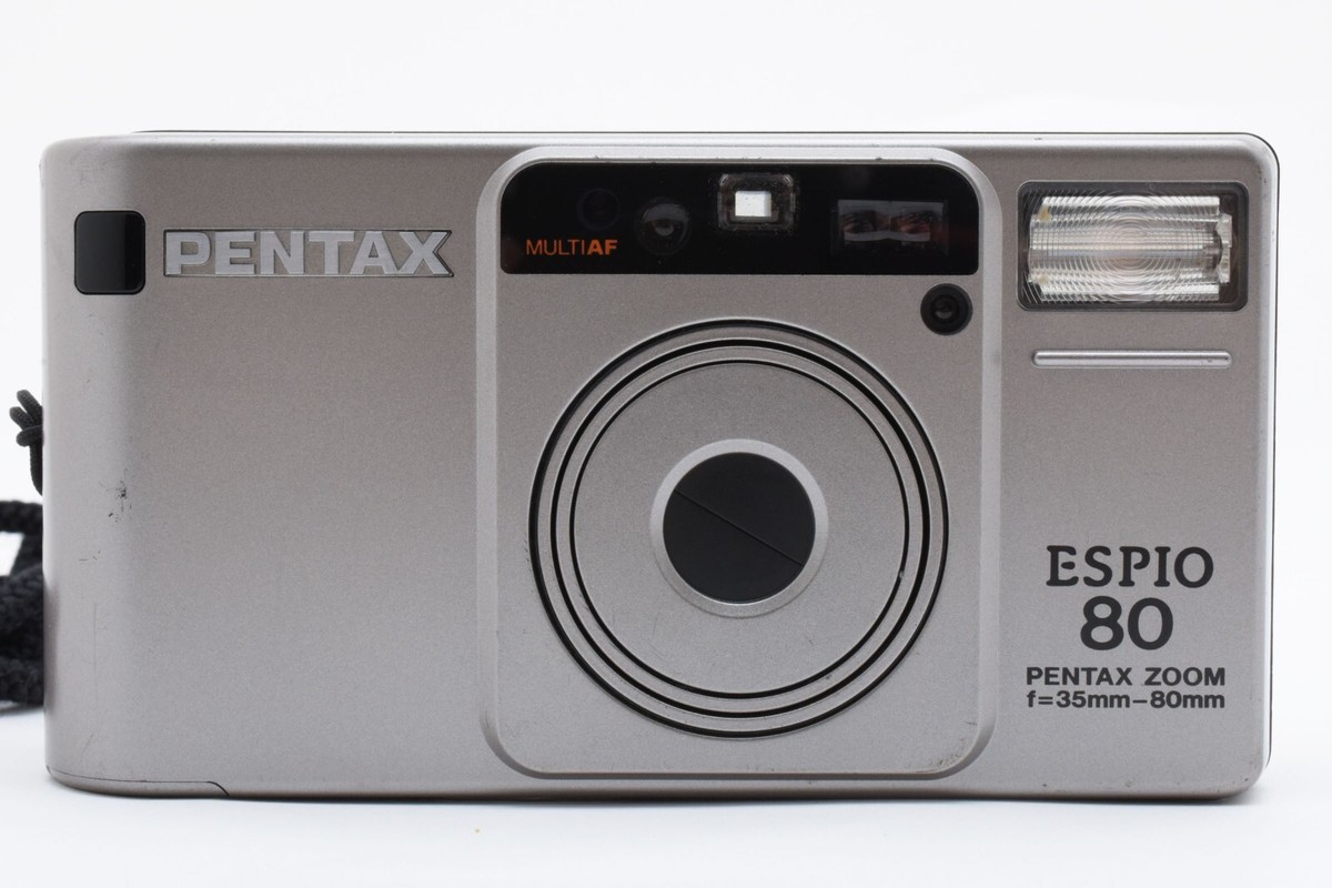 Pentax ESPIO 80 ZOOM AF Silver Point & Shoot 35mm Film Camera [EXC