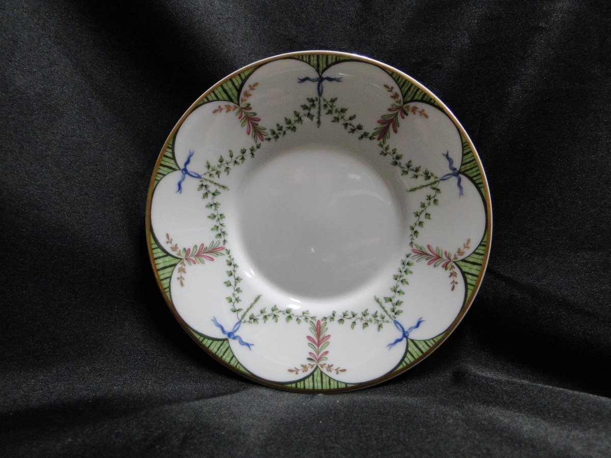Raynaud Ceralene Festivites, Green Garland: Cup & Saucer Set (s