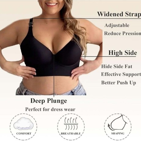 Bra faja Colombiana 8532 Black \ Colombian girdle bra 8532 Black \ Black wide ba - Picture 4 of 10