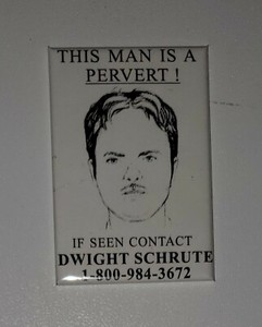 The Office This man is a pervert poster Refrigerator Magnet 2" X 3 ...