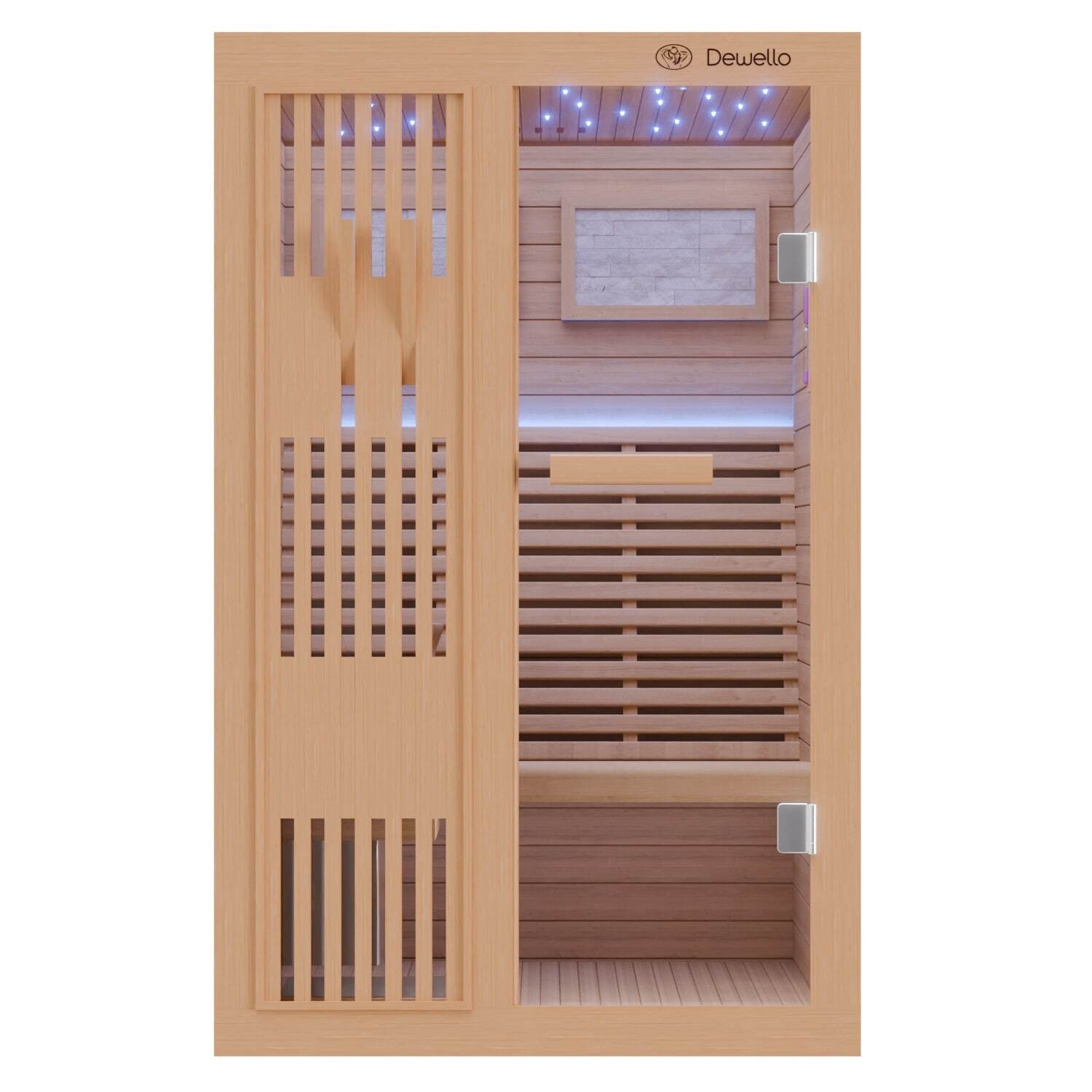 Dewello Finnische Traditionelle Sauna Saunakabine Ecksauna Komplettsauna 