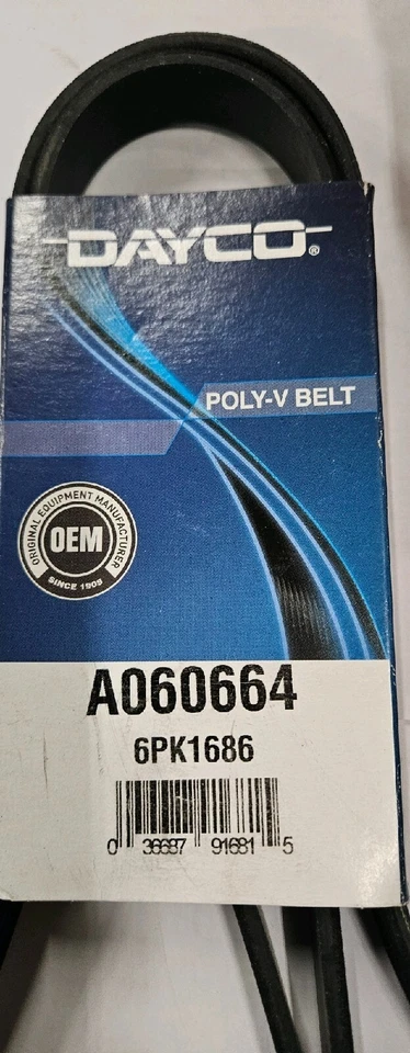 Dayco Aramid Poly Rib Serpentine Belt 66.38" 6-Rib for Dodge Durango 2016–2024 Foto 3 de 3