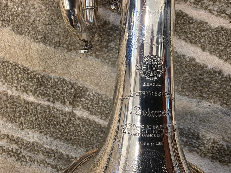 Selmer Bb 小号 银色 24B K 改装 状况非常好 — 第 3/4 张图片
