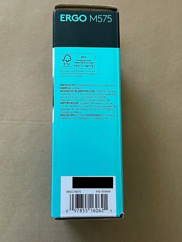 NEW LOGITECH ERGO M575 WIRELESS TRACKBALL COLOR: BLACK 910-005869 FAST SHIPPN - Picture 4 of 5