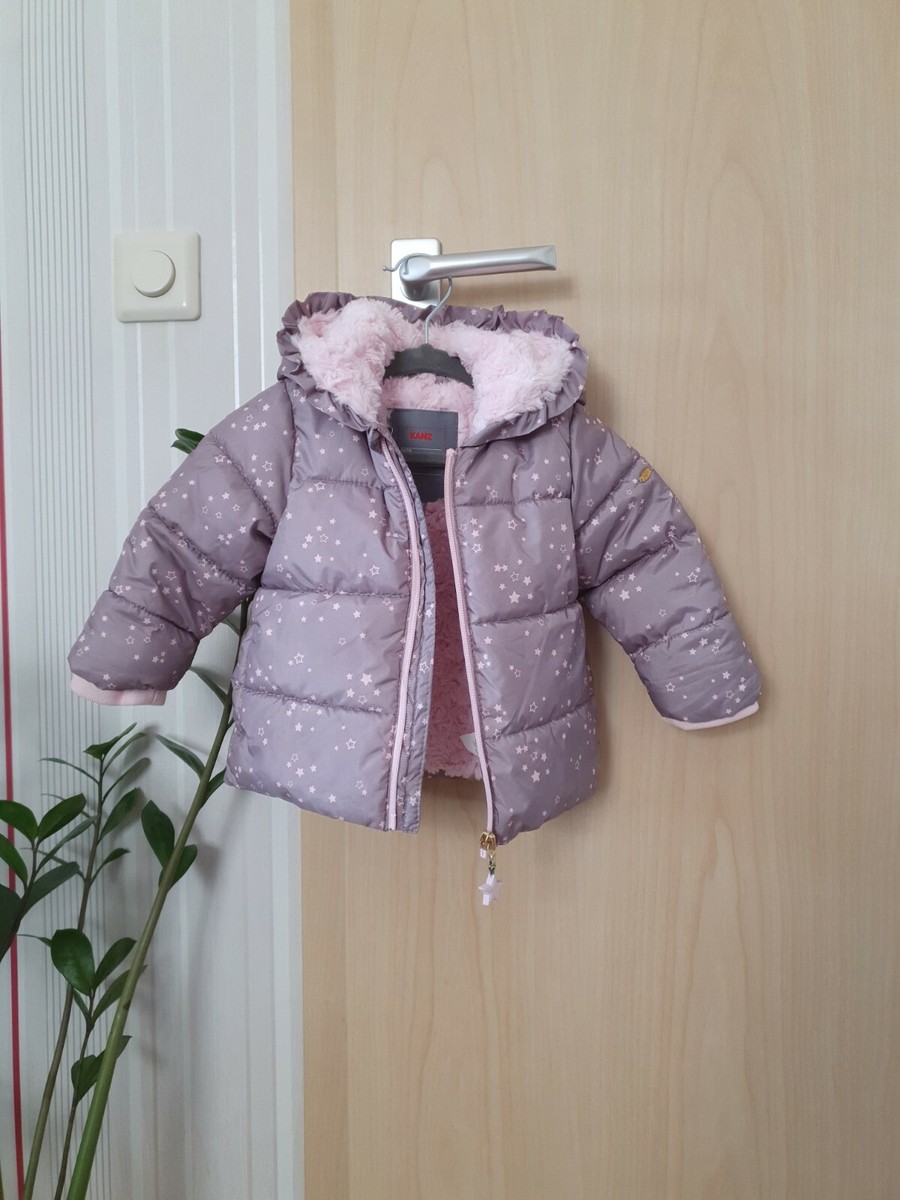 Kuschelige Kanz Winterjacke Größe 68 Grau/rosa