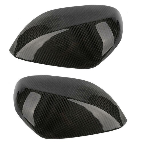 2x Real Black Carbon Fiber Side View Mirror Cover Caps For INFINITI Q60 2016-21 - Picture 5 of 7