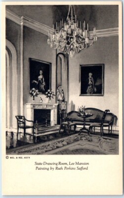 Postcard - State Drawing Room, Lee Mansion, Arlington, Virginia
