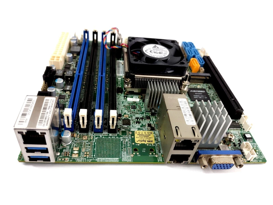 Supermicro X10SDV-4C-TLN2F Xeon D-1520 PCIe x16 10Gbe m.2 IPMI ITX DDR4 Server - Bild 2 von 3
