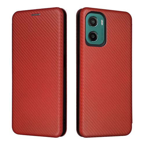 For Motorola Moto G05 /E15, Luxury Carbon Fiber Leather Wallet Stand Case Cover - Picture 14 of 25