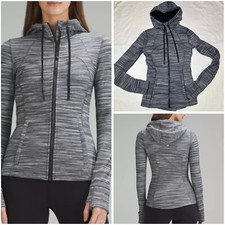 Lululemon Hooded Define Jacket Nulu Heathered Gray Women's Full Zip Size 4