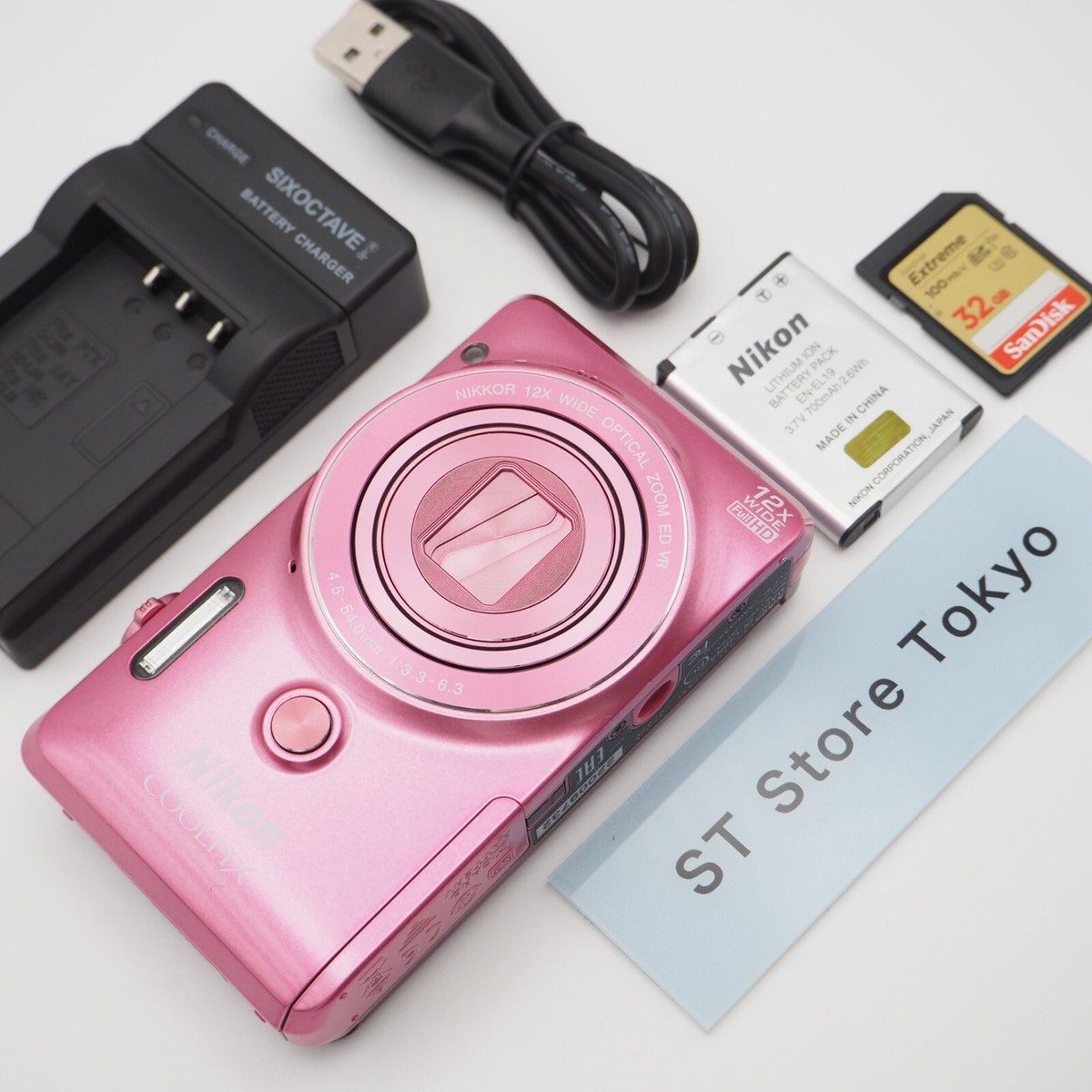 Nikon COOLPIX S6900 ピンク 空き箱、純正充電器、取扱説明書 Nikon COOLPIX S6900 ピンク 空き箱、純正充電器、取扱説明書