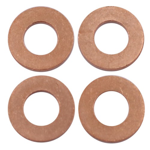 6 Gauge Ring 1/4" Hole Terminal Battery Lug Red Copper Wire Lug +Copper Washer - Picture 7 of 9