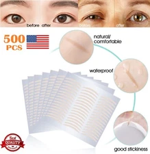 500 Pcs Invisible Lace Eye Lift Strips Double Eyelid Adhesive Style Tape Sticker