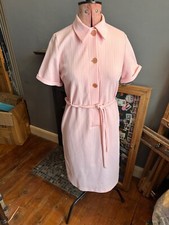 vintage 1960s pink polyester handmade day Dres, 14