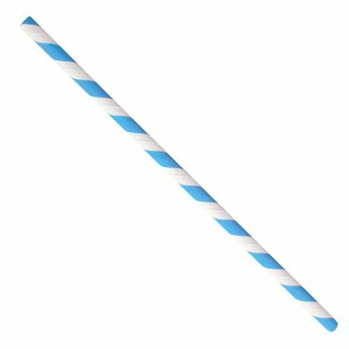 Trinkhalm aus Papier 1000 Stück blau weiß Strohhalme Papierstrohhalme nachhaltig - Picture 1 of 1