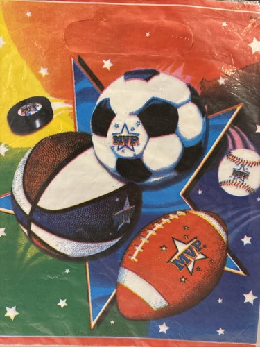 Super Sports MVP Loot Bags Soccer Football Baseball Hockey Birthday Party - Picture 2 of 5
