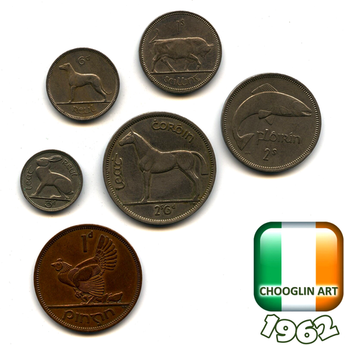 Collection of IRISH 1962 coins, 63 Years Old!  - Picture 1 of 2