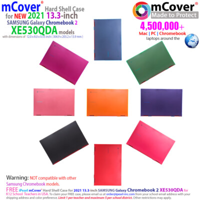 NEW mCover  Hard Case for 2021 13.3-inch SAMSUNG Galaxy Chromebook 2 XE530QDA