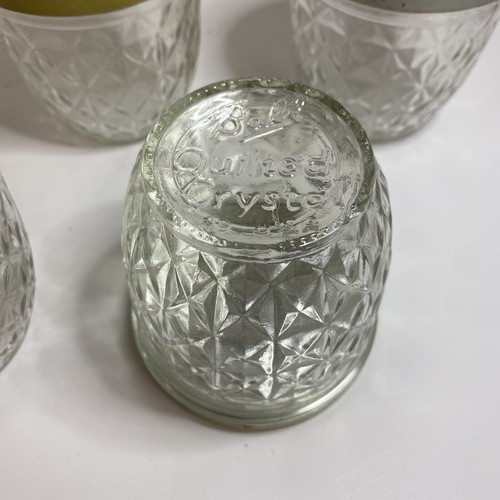 6 Vintage Ball Jars Quilted Crystal Jelly Glass Metal Fruit Lid - Pre Owned - Picture 5 of 8