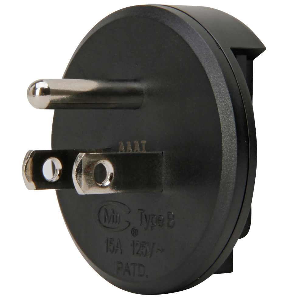 Базовый элемент Kopp Reiseadapter для США/Калифорнии/CNN Schwarz Reisestecker, Земельный участок