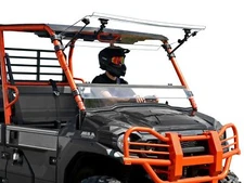 SuperATV Kawasaki Mule Pro FXT / DXT / DX / FX Scratch Resistant Flip Windshield