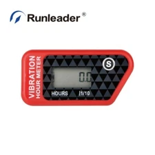 Digital LCD Wireless Vibration Hour Meter Resettable JOB Time Data Storage IP68