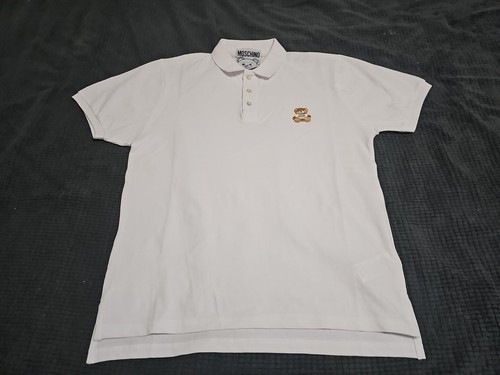 Moschino Couture NUEVO Clásico Bordado Peluche Blanco Polo/Camisa de Golf Talla 36 - Imagen 2 de 13