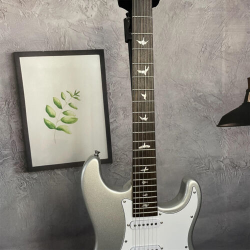 Guitarra Eléctrica ST Plateada de Fábrica SSS Pastilla Cuello de Arce Puente Trémolo - Imagen 6 de 7