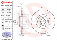 2X Brembo 09.D766.11 Bremsscheibe FüR VW