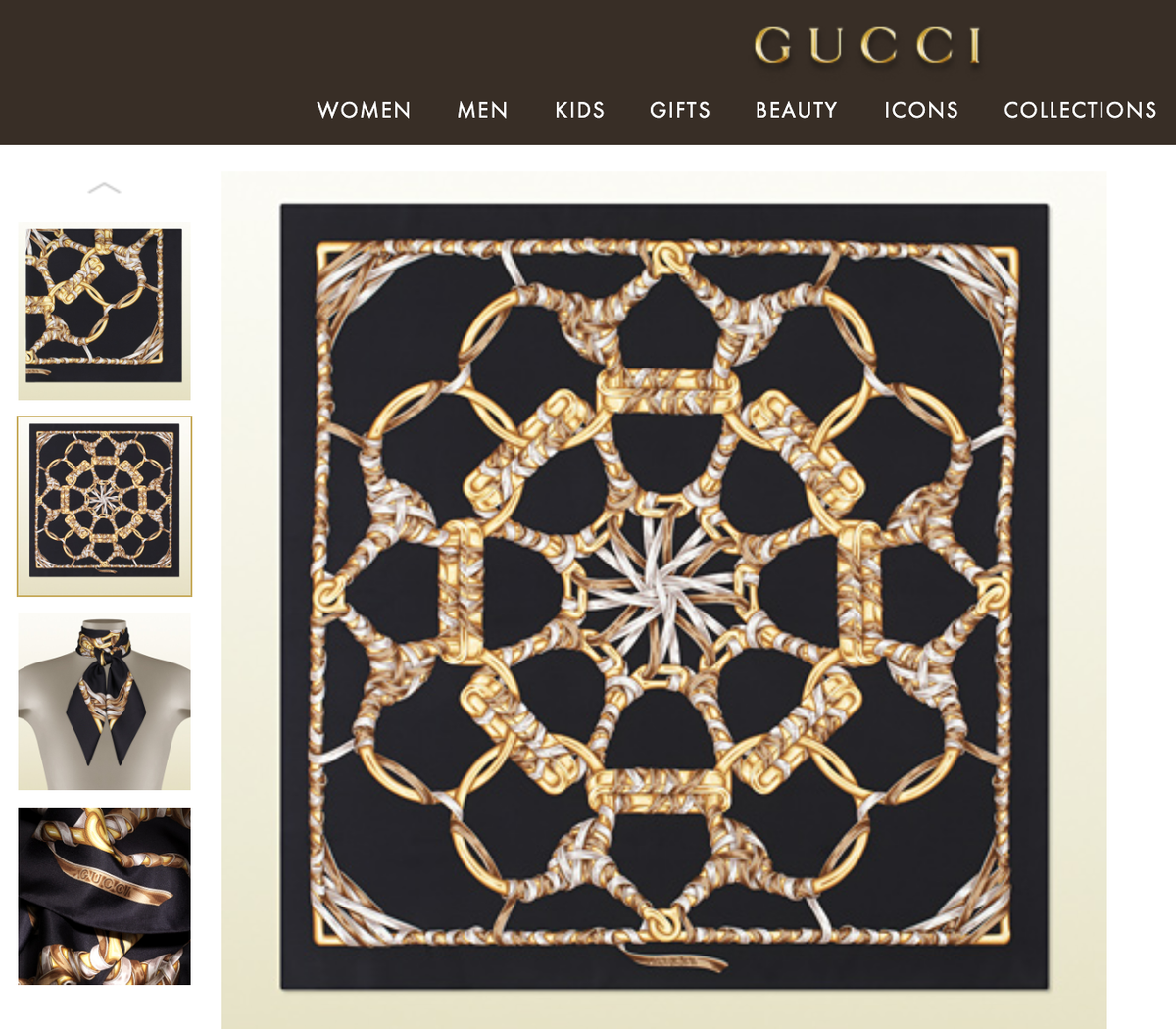 New Gucci Scarf Iconic Logo Print Black Multicolor Silk Wrap New Gucci Scarf Iconic Logo Print Black Multicolor Silk Wrap