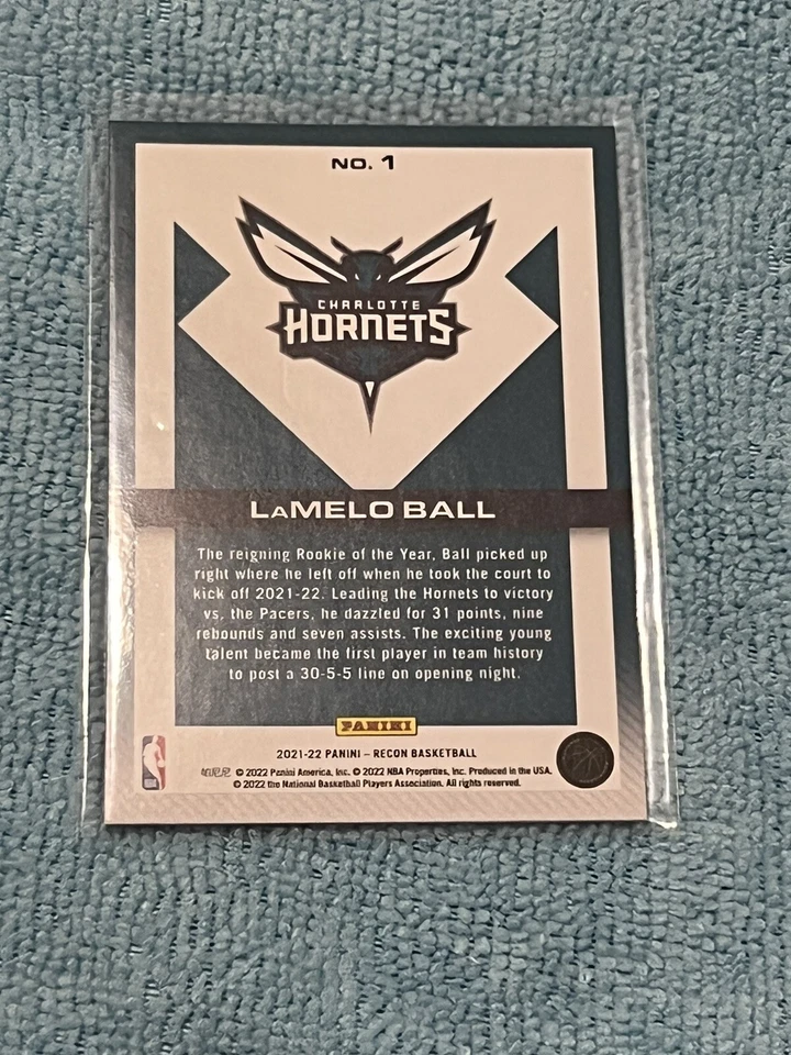 2021-22 Panini Recon LaMelo Ball Holo Bronze 13/299 #1 - Image 2 of 2