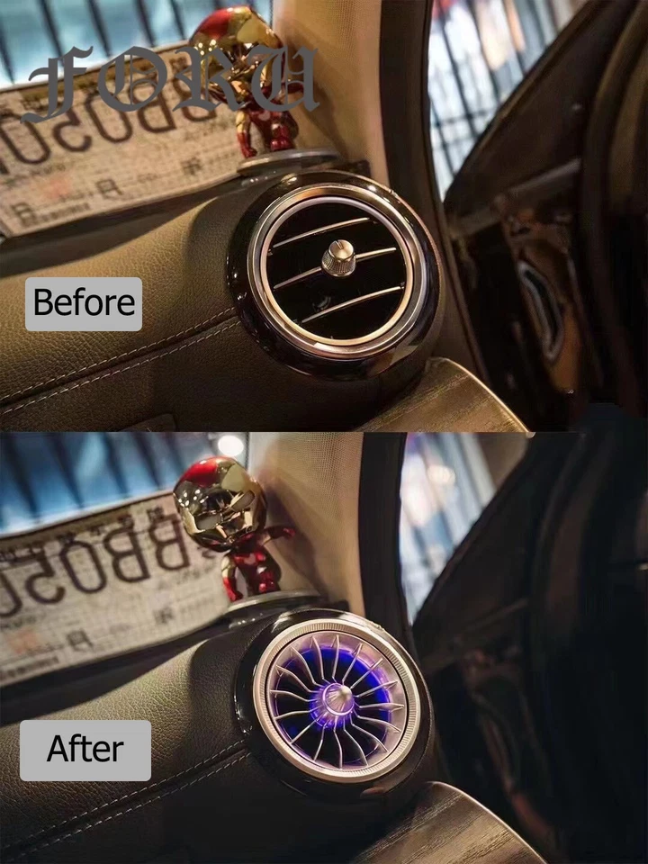 NEW 8pc Ambient Light AC Vent For Mercedes Benz E-Class W213 E300 E63S 2016-2023 - Image 3 of 4