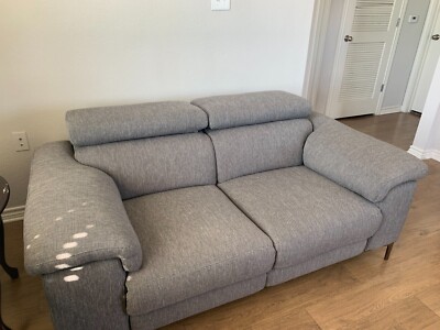 Talin Grey 68'' Power Reclining Loveseat with Adjustable Headrest & USB ports