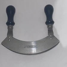 Oneida Silver Double Handled/bladed Wood Handles Vegetable Chopper