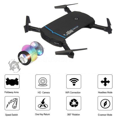 Foldable Selfie Drone With Wifi FPV 720P HD Camera 2.4G 6-Axle RC Quadcopter Toy - Picture 2 of 12
