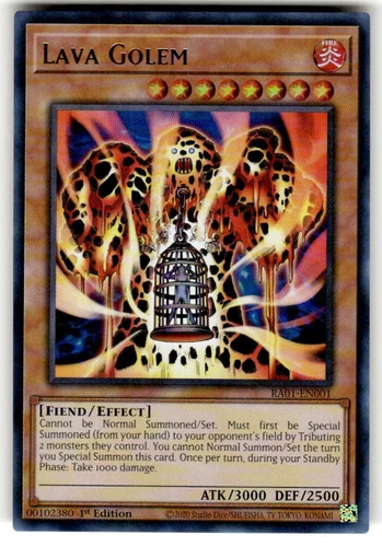 Yugioh! Lava Golem - RA01-EN001 - Ultra Rare - 1st Edition Near Mint, English