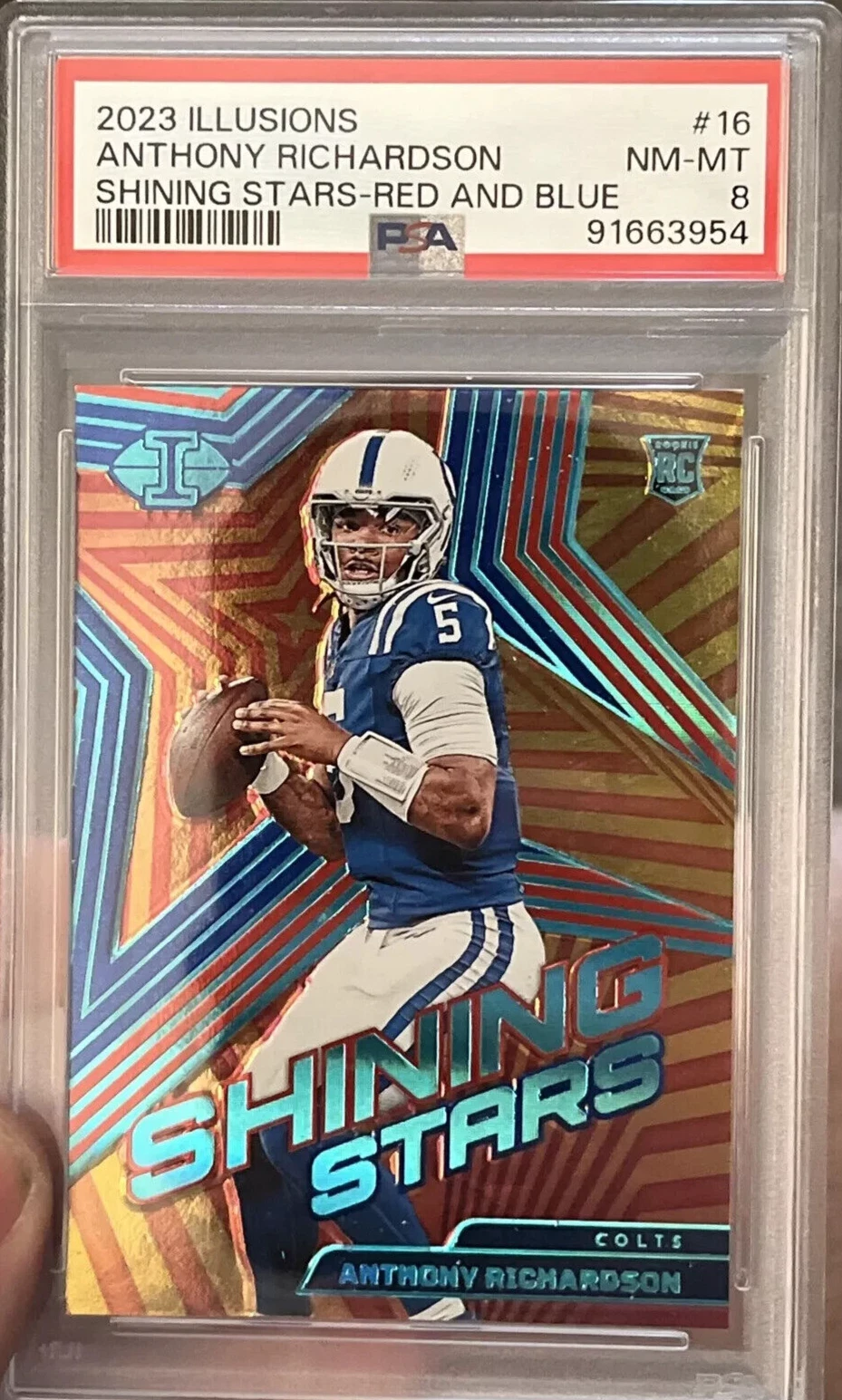 Anthony Richardson Panini Illusions Shining Stars #16 Red and Blue