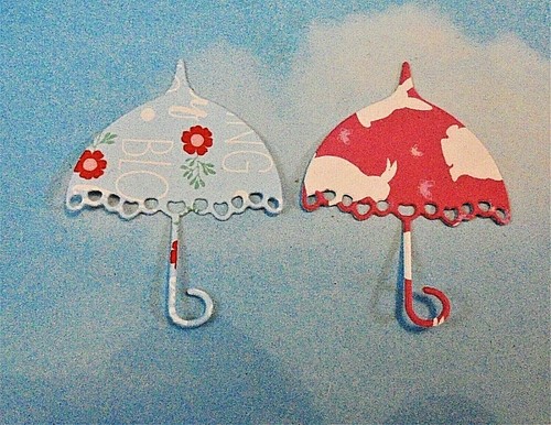 Die Cut cuts small umbrellas x 12 mixed colours Pack 1 topper - Picture 7 of 7