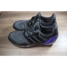 Botines de fútbol Adidas Ultraboost negros azules tejidos para hombre talla 10,5 nuevos