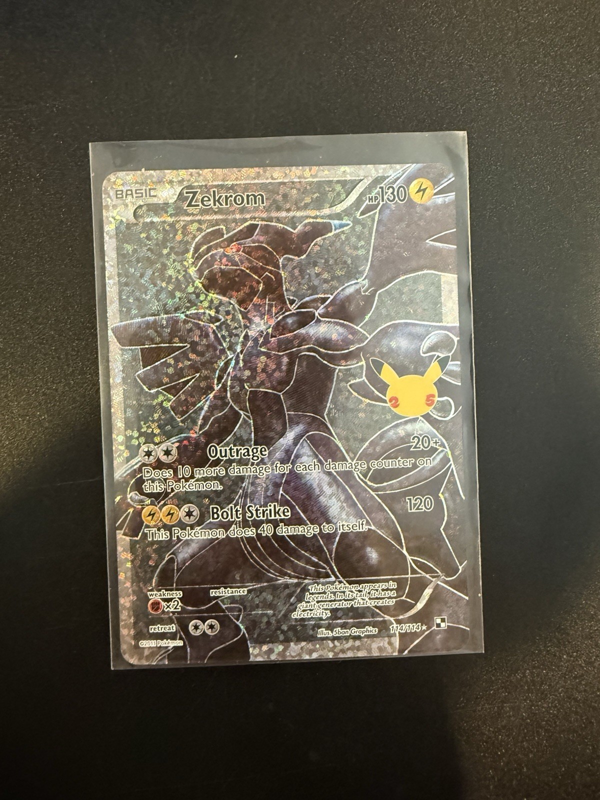 #4 Zekrom 114/114 Celebrations 2021 25th Anniversary Holo Rare Pokémon
