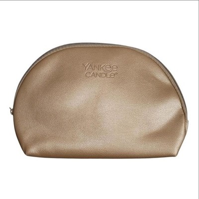 Yankee Candle Tasche Bronze Gold Pebble Textur Kosmetik Kulturbeutel Bad Zip Beutel
